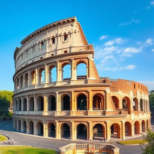 The Colosseum in Rome, Italy, during the day